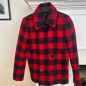 J. Crew Red and Black Plaid Wool Jacket